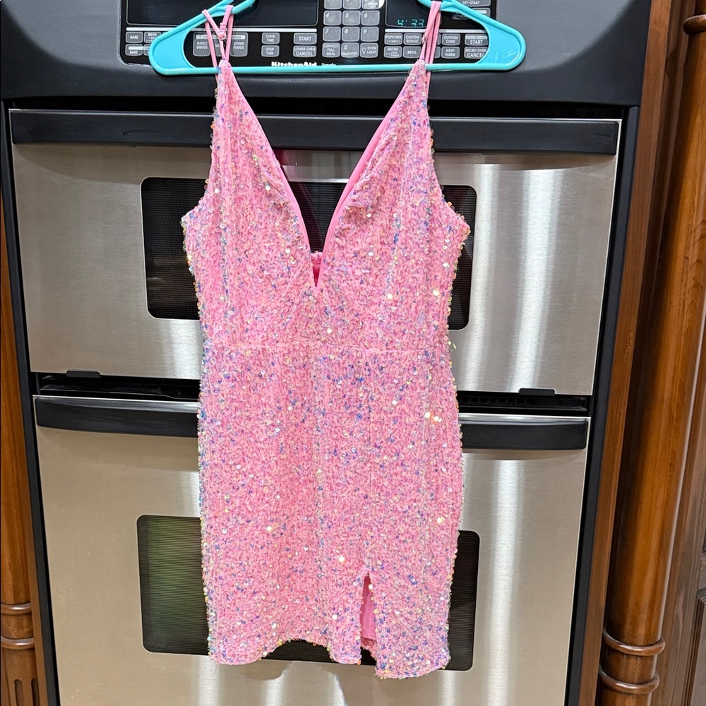 Lucy in the Sky Pink Sequin Mini Dress